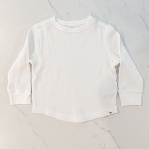 NWOT Creamy white waffle shirt